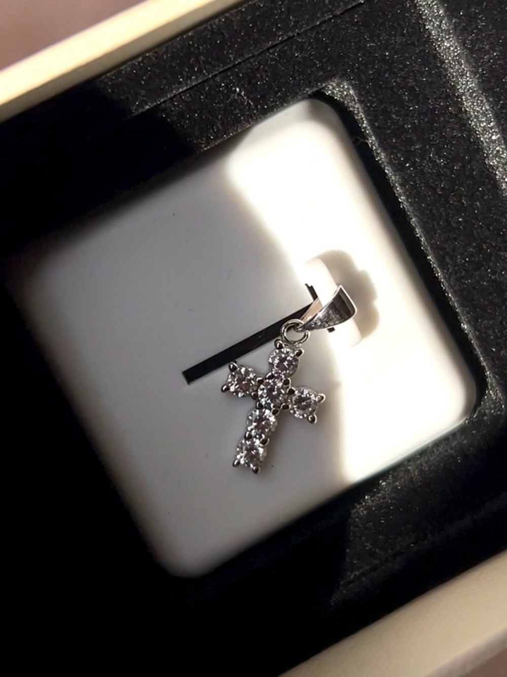 925 Stamped Silver Cross Pendant